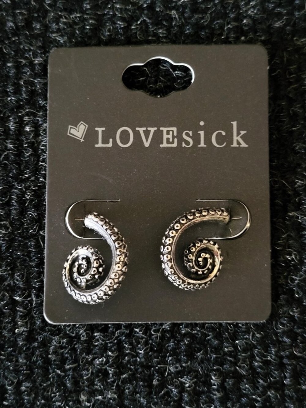 ⚡ 2/$20⚡*NEW* LOVESICK Silver Curly Tentacle Earrings Hot Topic